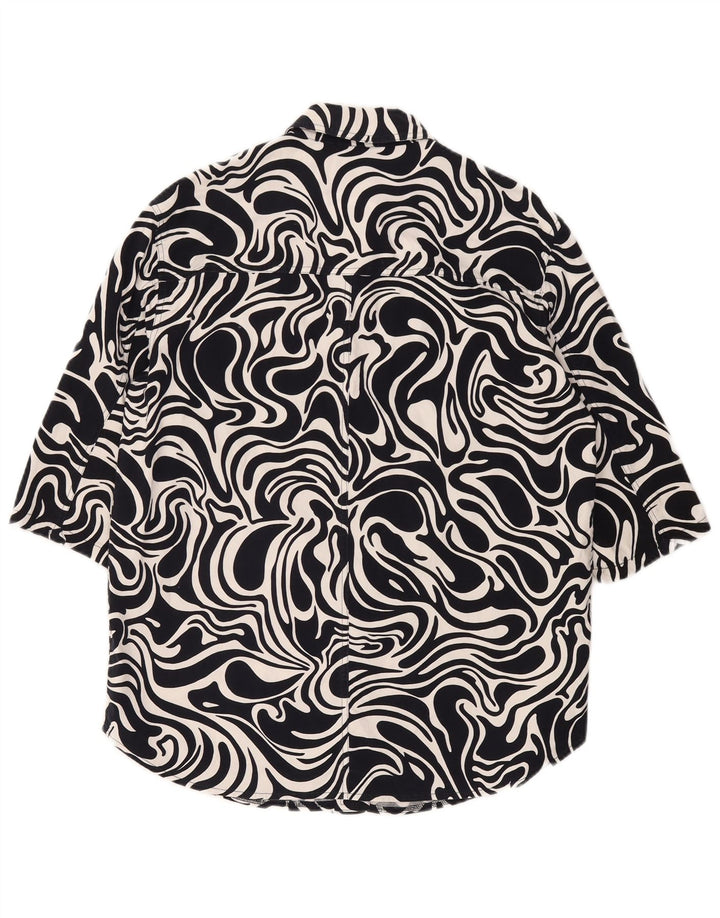Laurel Sobrecamisa Mujer Camisa Manga 1/2 IT 42 Medium Azul Marino Geométrico