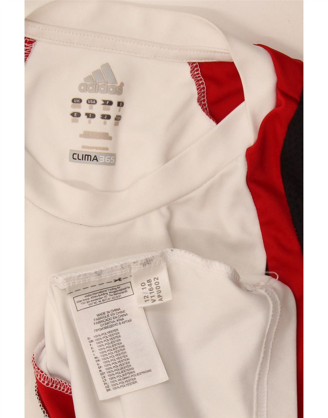 Camiseta ADIDAS Clima 365 para hombre UK 40/42 Medium White Colourblock