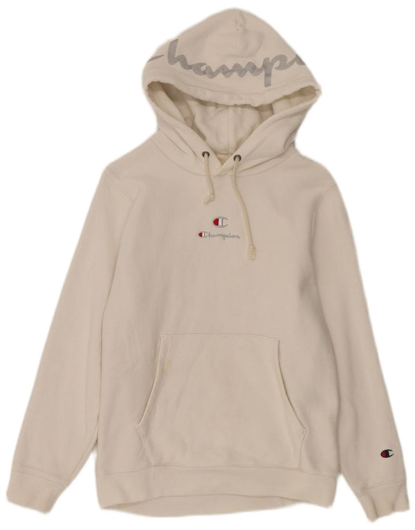 Champion Sudadera con capucha gráfica de corte holgado para mujer Reino Unido 4 XS Algodón blanco