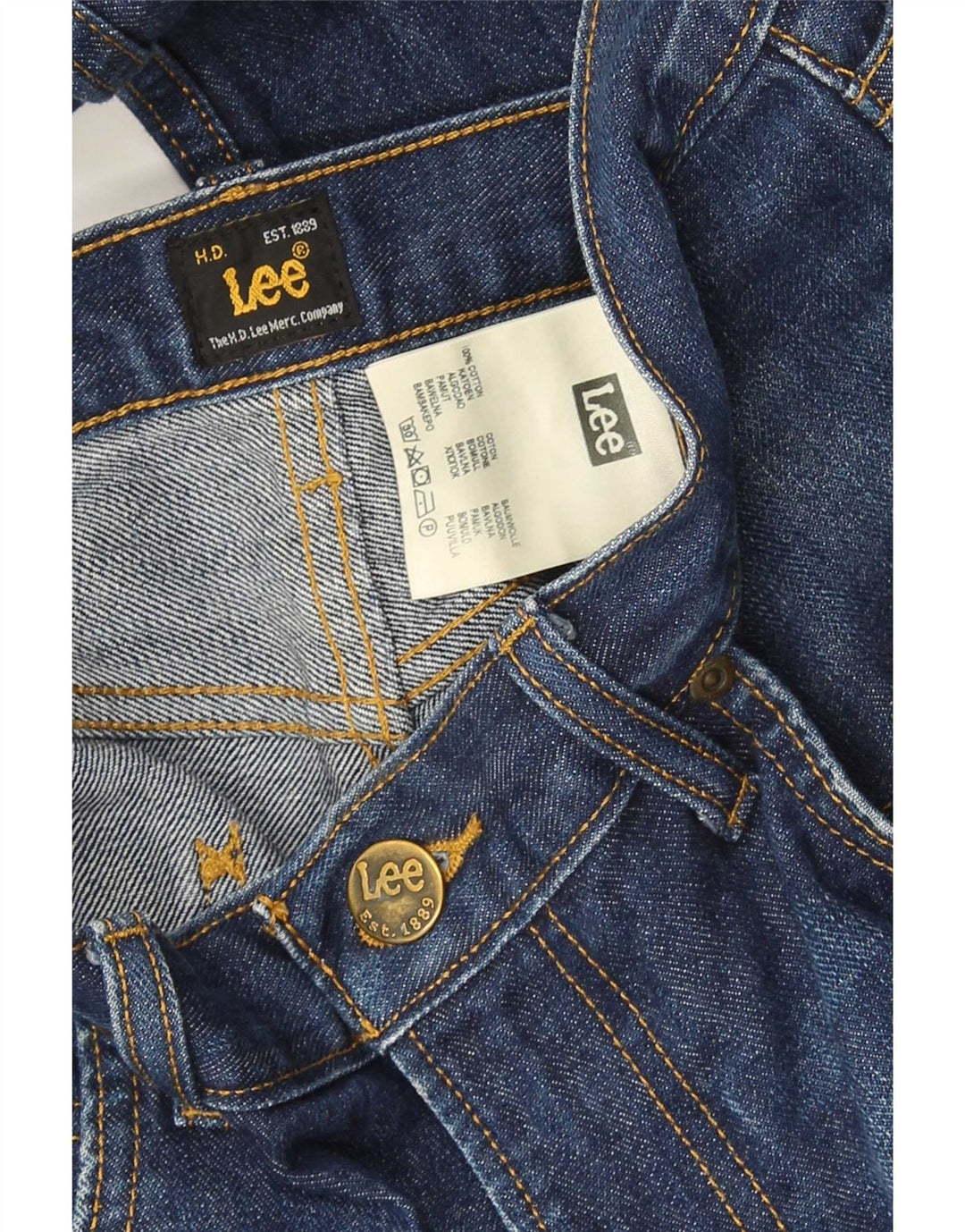 Vaqueros rectos para hombre Lee W32 L32 Algodón azul marino