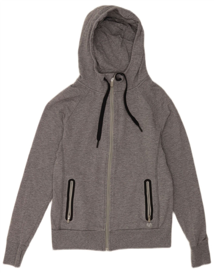 Marks & Spencer Suéter con capucha y cremallera para mujer Reino Unido 8 Pequeño gris moteado