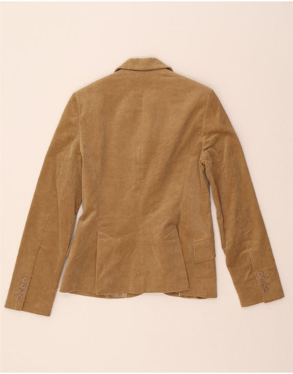 ZARA Chaqueta Blazer De Pana De 2 Botones Para Mujer EU 38 Small Marrón Algodón