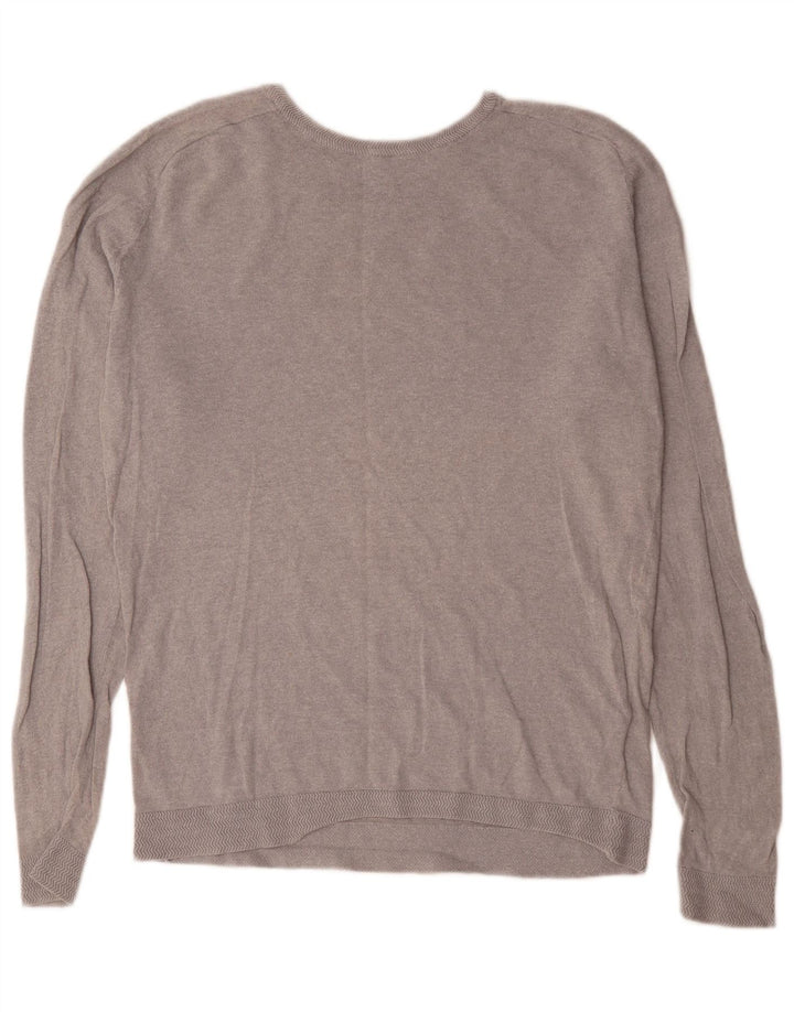 Jack & Jones Jersey con cuello redondo para hombre, talla grande, lino gris