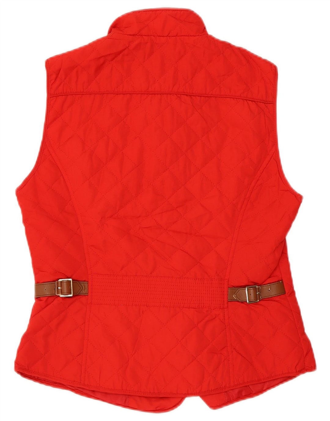 Zara Mujer Chaleco Acolchado UK 12 Medio Rojo Poliéster