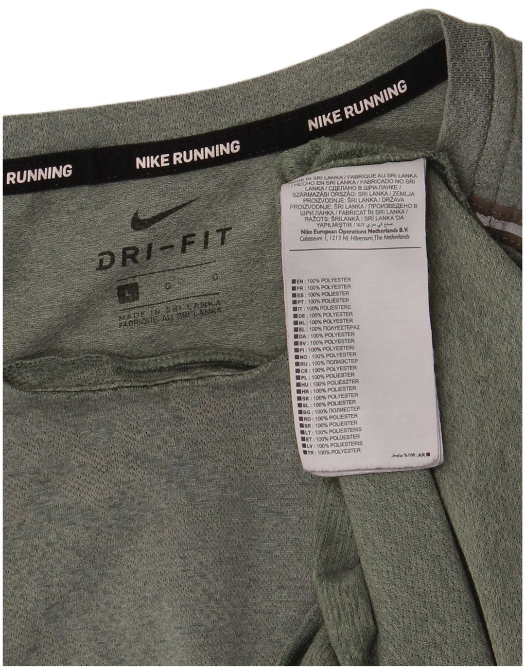 Nike - Camiseta Dri Fit para hombre, talla grande, poliéster verde