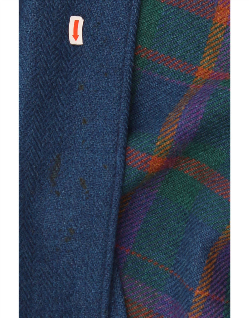 AVOCA Womens Open Overcoat UK 10 Small Blue Check New Wool Vintage Avoca and Second-Hand Avoca from Messina Hembry 