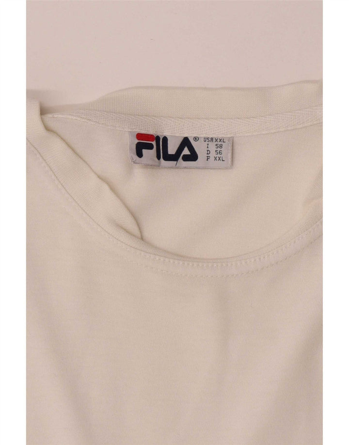 Fila Camiseta Hombre Top 2XL Algodón Blanco