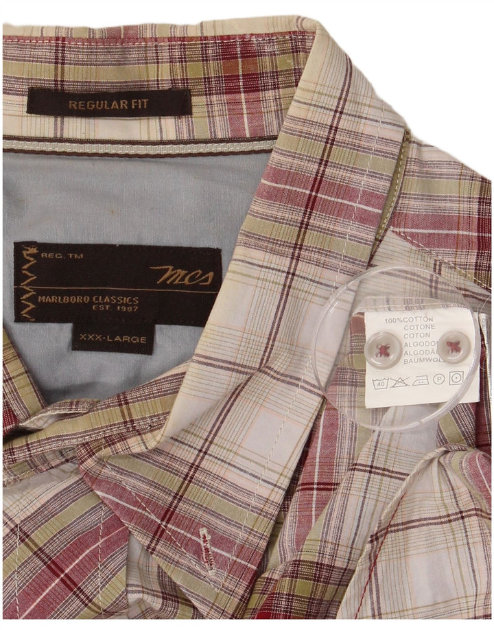 MARLBORO CLASSICS Camisa Regular Fit Hombre 3XL Algodón A Cuadros Multicolor
