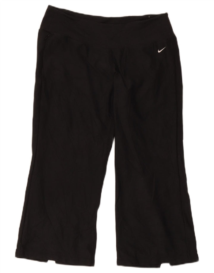 Nike Pantalones Capri para Mujer US 8/10 Mediano Negro Poliéster