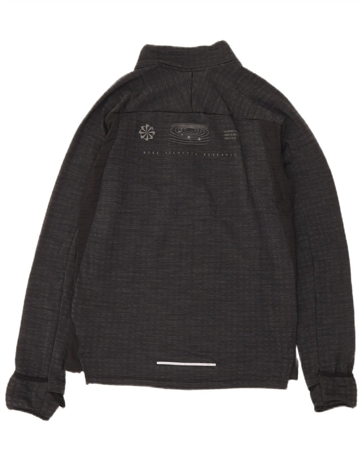 Nike - Chaqueta de chándal para hombre, talla pequeña, poliéster moteado negro