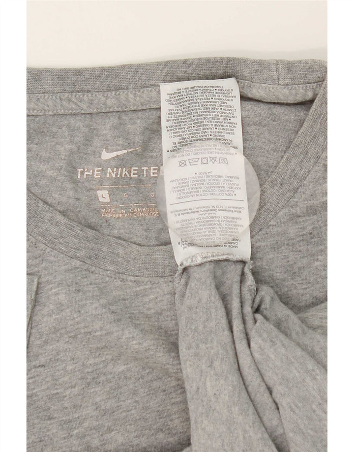 Camiseta Nike Hombre Top Grande Gris Algodón