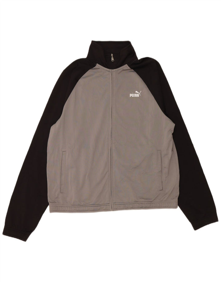 PUMA Chaqueta de chándal para hombre XL Gris Colorblock Poliéster