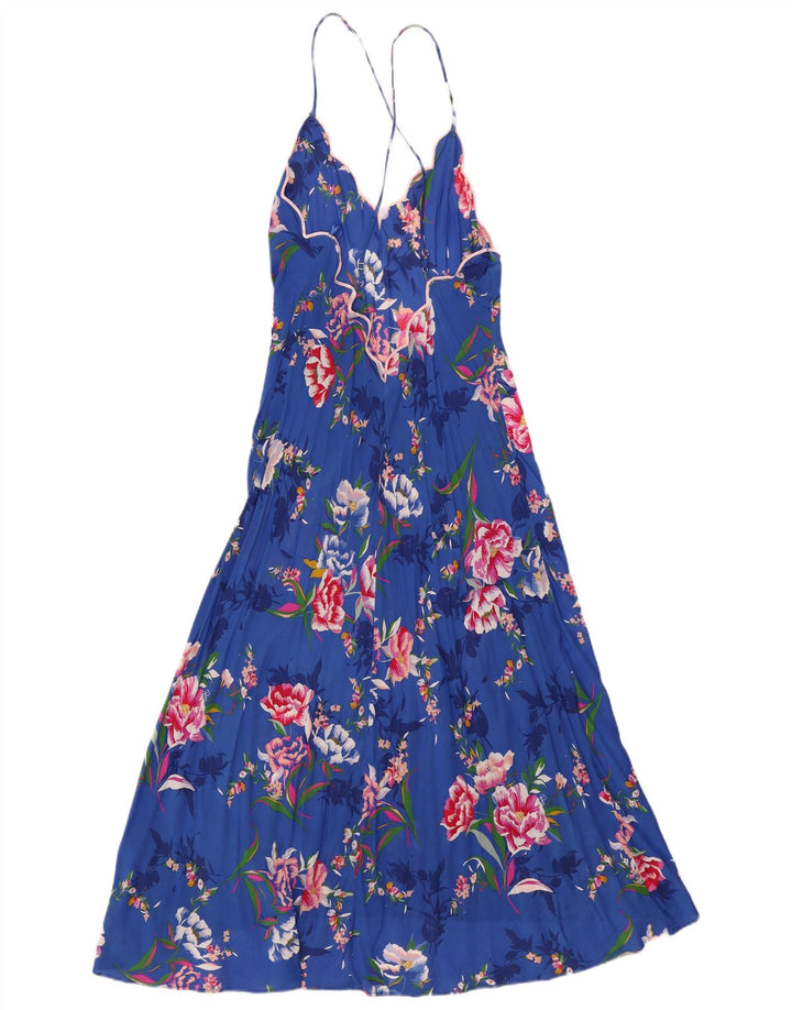 Marks & Spencer Vestido de verano autógrafo para mujer Reino Unido 42 Azul medio Floral
