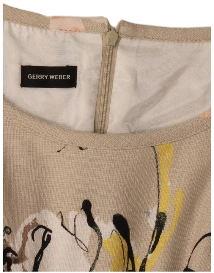 Gerry Weber Vestido tubo para mujer Reino Unido 42 Medio Beige Floral