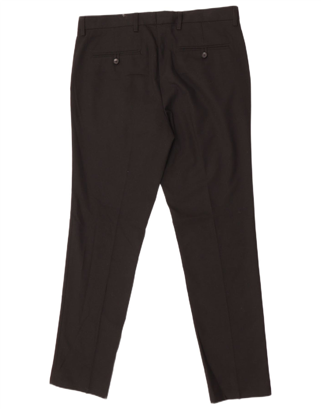 Marks & Spencer Pantalón de traje ajustado para hombre W34 L31 Poliéster negro