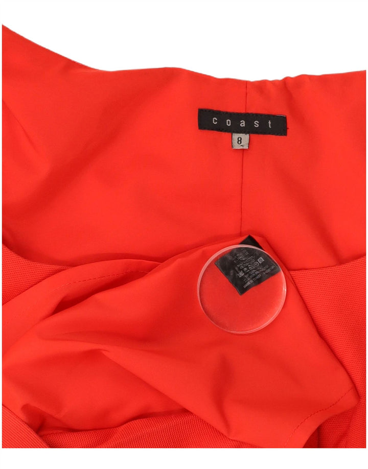 COAST Vestido tubo para mujer UK 8 Pequeño Algodón rojo