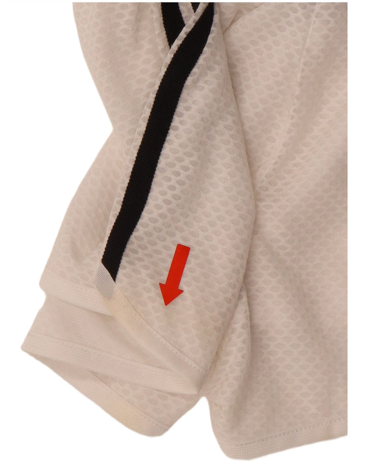 ADIDAS Pantalones cortos deportivos para mujer UK 8 Pequeño Poliéster blanco