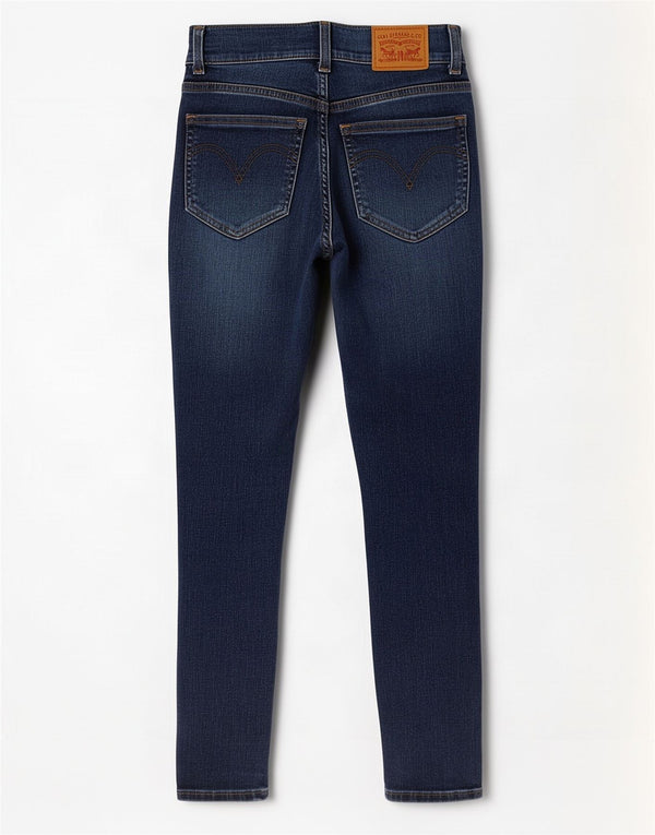 Levi's Womens Retro High Rise Skinny Jeans W27 L28 Blue Cotton