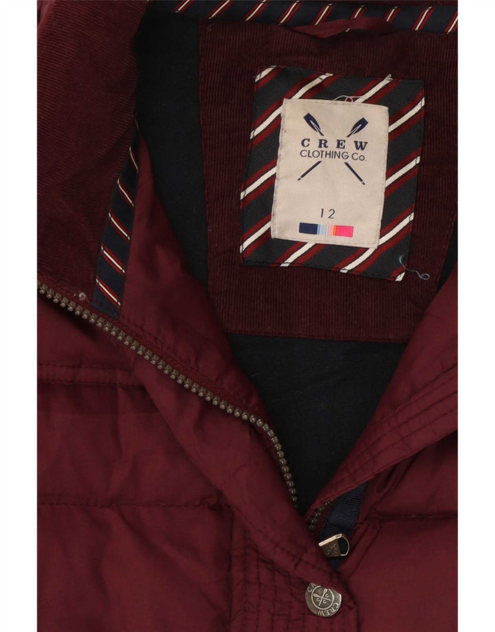 Crew Clothing Chaleco acolchado para mujer UK 40 Poliéster granate mediano