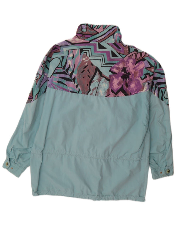 Maser M Chubasquero extragrande para mujer Reino Unido 10 Pequeño Turquesa Geométrico