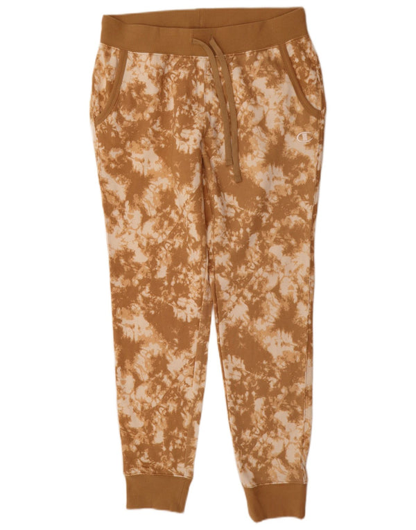Champion Pantalones de Chándal para Mujer Joggers UK 10 Small Brown Tie Dye Algodón