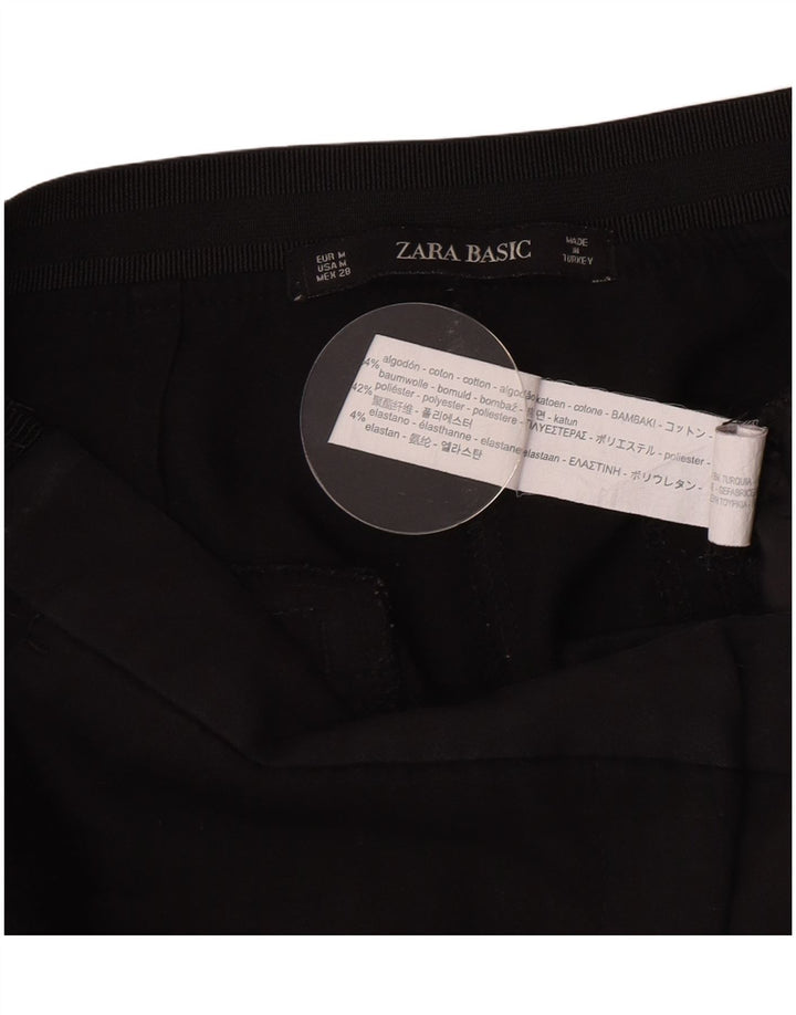 Zara Mujer Pantalón Chino Slim Medium W28 L26 Algodón Negro