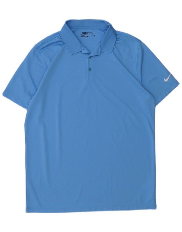 Nike Polo Dri Fit Standard para hombre, poliéster azul grande