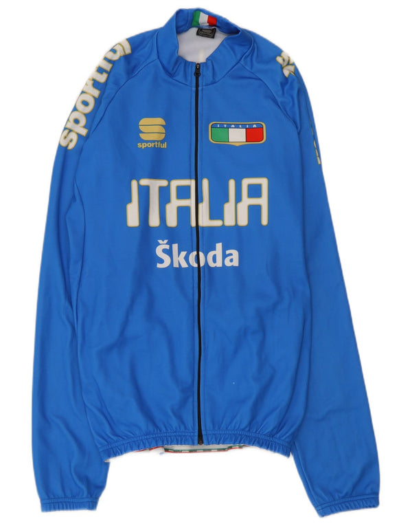 Sportful Hombre Italia Graphic Chándal Top Chaqueta 2XL Poliéster Azul
