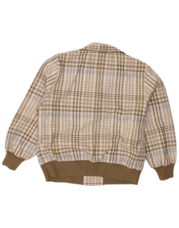 Chaqueta bomber vintage para mujer IT 44 Poliéster a cuadros verde medio