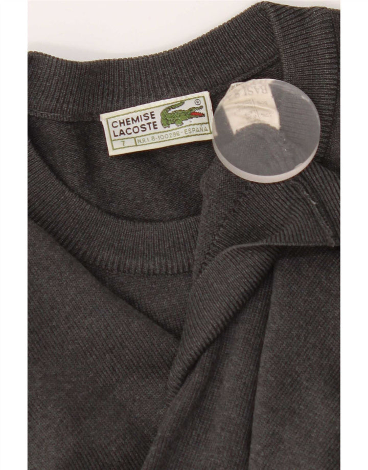 Lacoste Jersey De Cuello Redondo Para Hombre XL Lana Gris