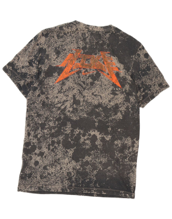 Camiseta Nike Dri Fit para hombre con gráfico y parte superior mediana de algodón teñido anudado en negro