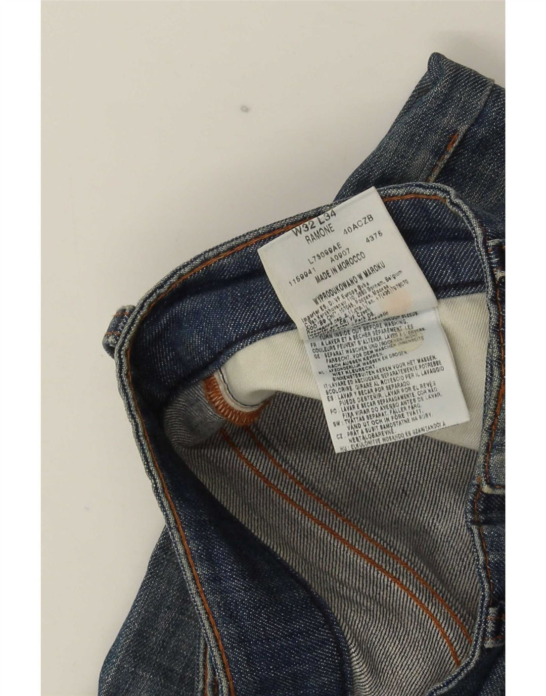 Vaqueros Lee Ramone Slim para Hombre W32 L26 Algodón Azul