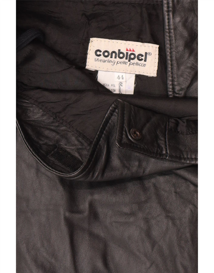 Falda de cuero cruzada para mujer Conbipel IT 44 Medium W32 Cuero negro
