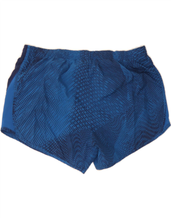 NIKE Womens Sport Shorts UK 10 Small Blue Colourblock Polyester Vintage Nike and Second-Hand Nike from Messina Hembry 