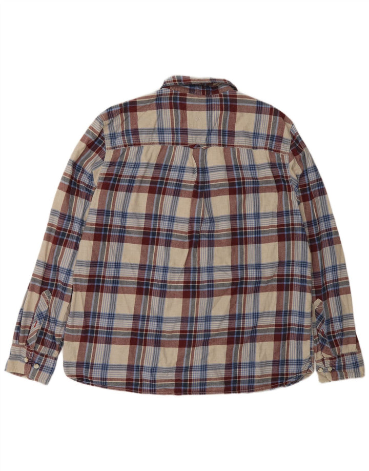 Camisa de franela para hombre Fat Face XL Algodón a cuadros multicolor