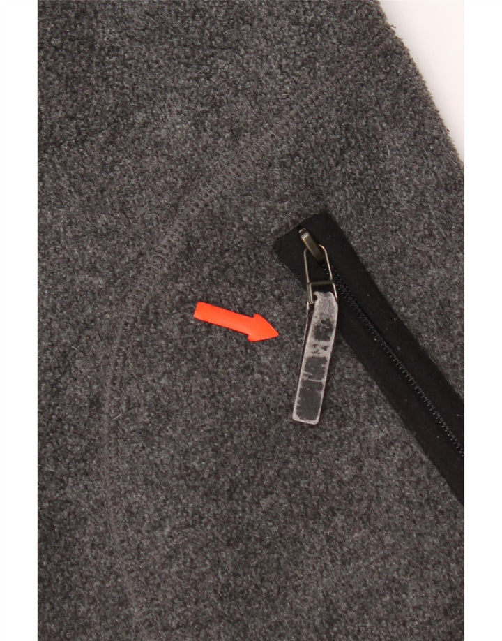 Gant Sudadera con capucha y cremallera gráfica para hombre Poliéster moteado en gris medio