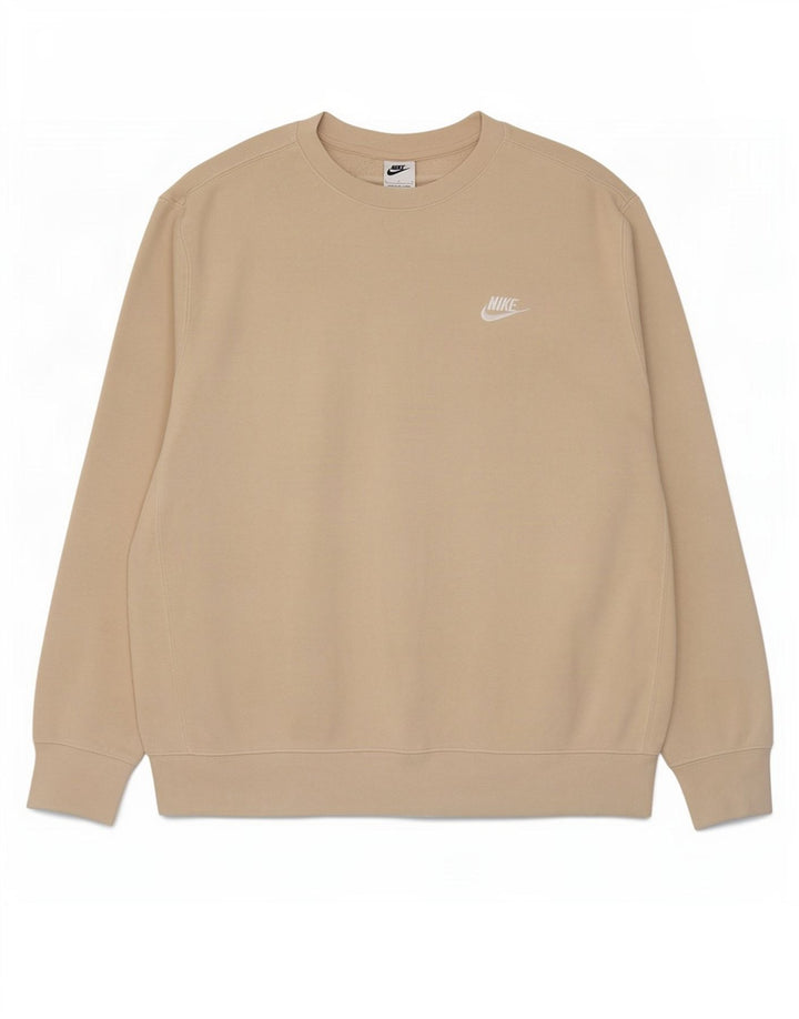 Nike - Sudadera tipo jersey para hombre, talla grande, algodón beige