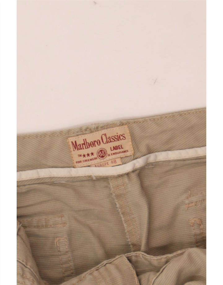 MARLBORO CLASSICS Mens Cropped Trousers IT 48 Medium W36 L28 Beige