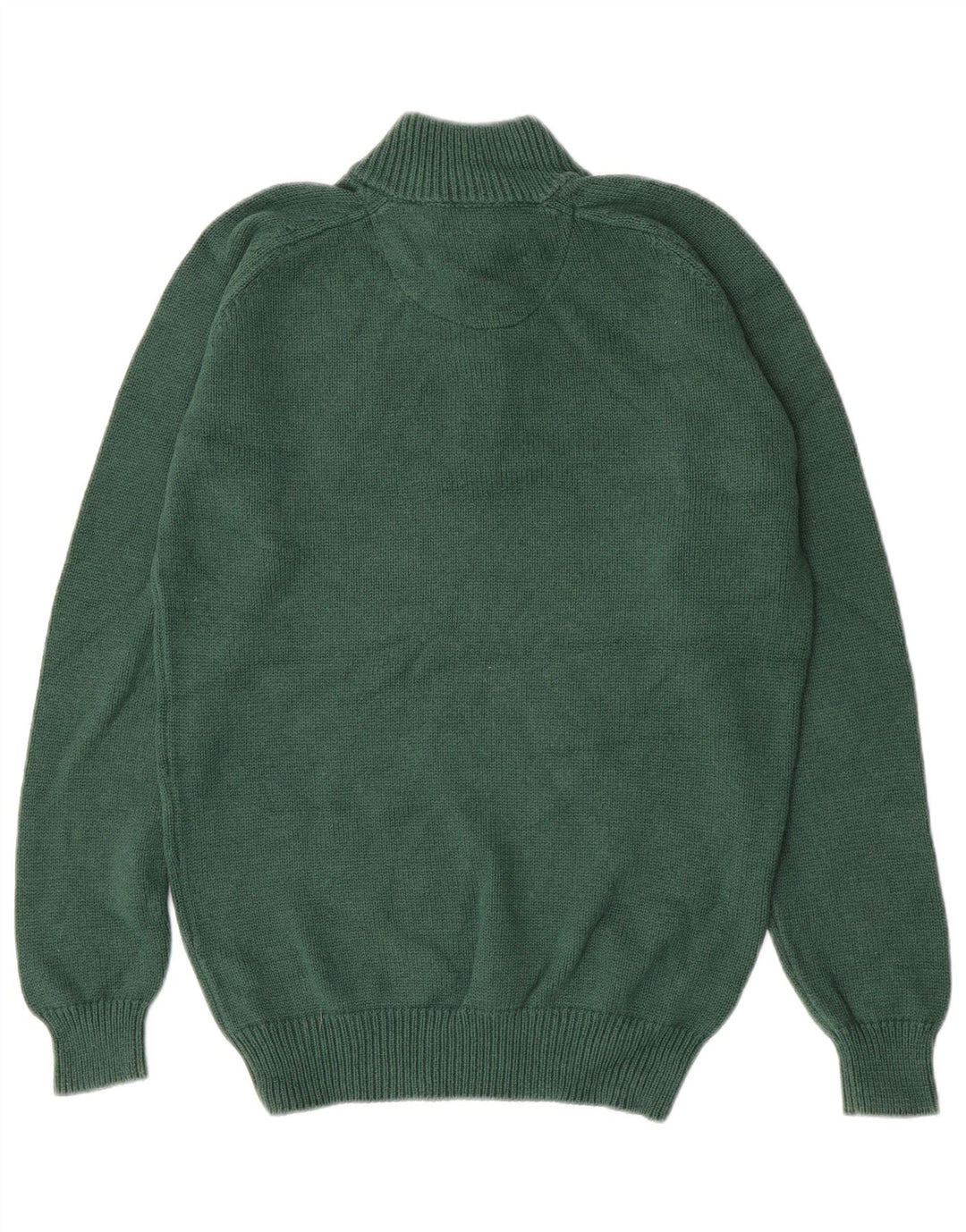 Massimo Dutti Hombre Jersey Con Cuello Botonado Large Algodón Verde