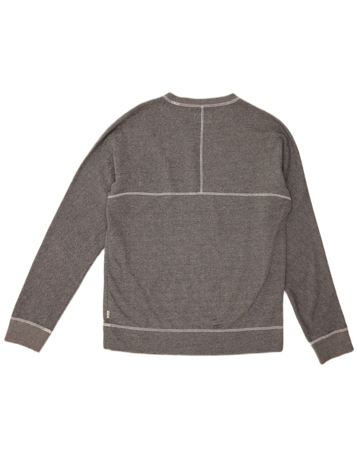 Converse Hombre Sudadera Gráfica Jersey De Algodón Gris Medio