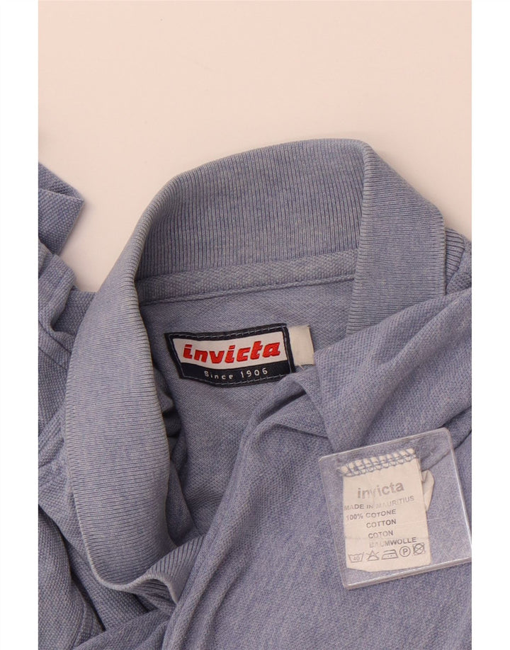 INVICTA Polo para hombre de algodón moteado azul marino medio