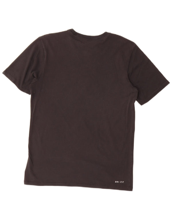 Nike Camiseta con gráfico de corte atlético para hombre, talla mediana, negra