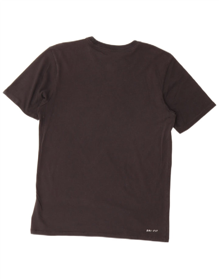 Nike Camiseta con gráfico de corte atlético para hombre, talla mediana, negra