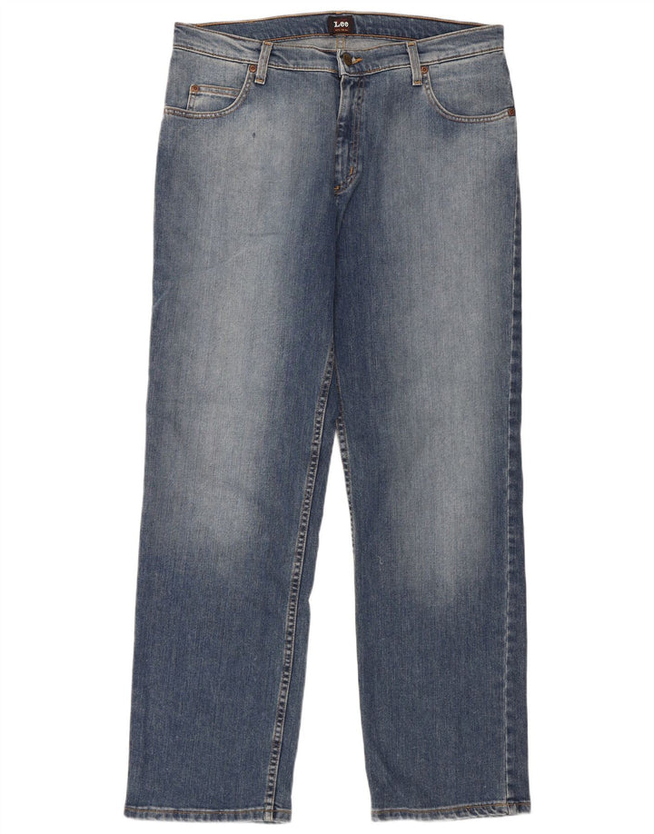 Lee Vaqueros Rectos Brooklyn Para Hombre W36 L32 Algodón Azul