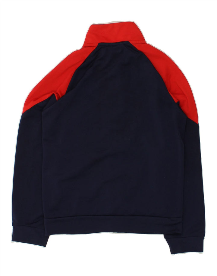 PUMA Boys Graphic Tracksuit Top Jacket 9-10 Years Navy Blue Colourblock | Vintage Puma | Thrift | Second-Hand Puma | Used Clothing | Messina Hembry 