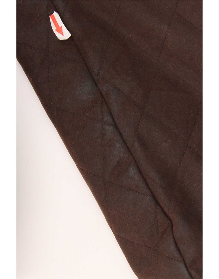 Rydale Chaqueta acolchada de algodón encerado para mujer UK 44 Grande Marrón