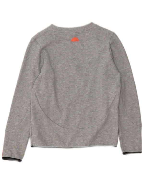 ELLESSE Sudadera gráfica para mujer Jumper UK 40 Grande Algodón moteado gris