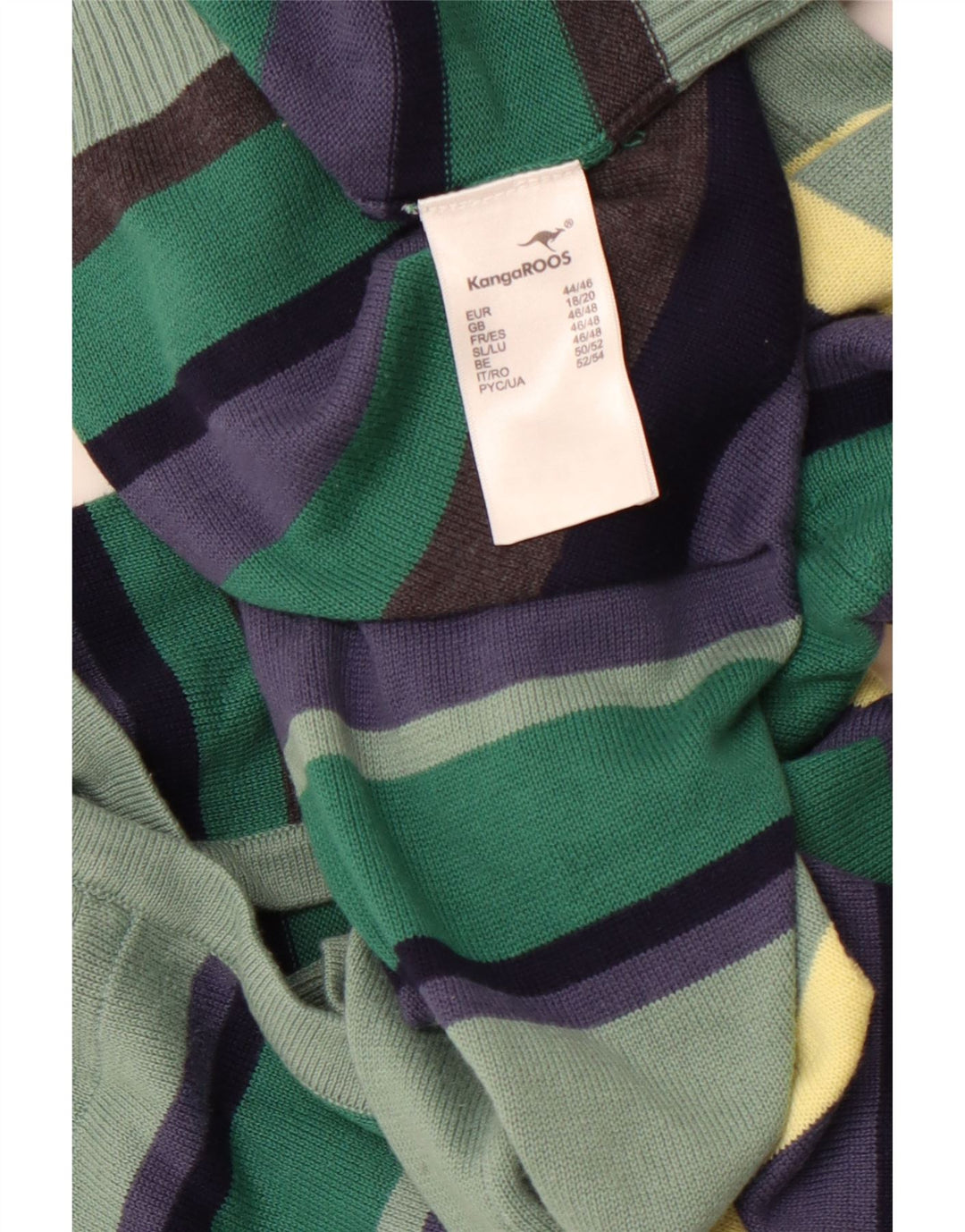 KANGAROOS Suéter tipo cárdigan con capucha para mujer UK 18/20 XL Rayas multicolores