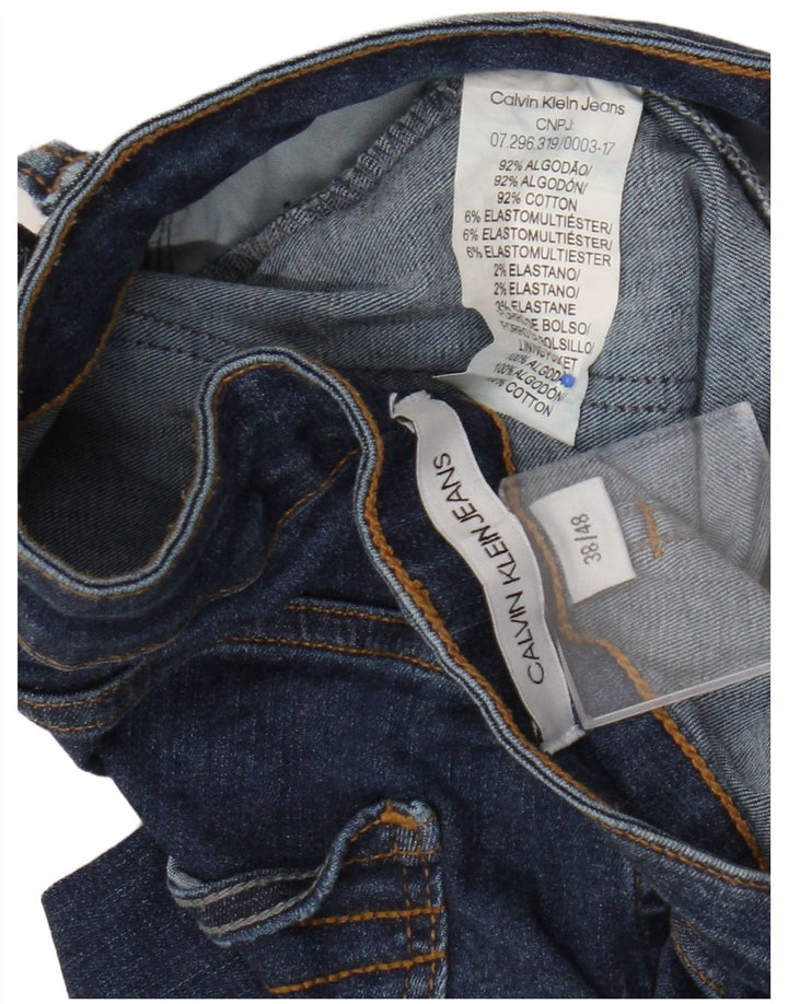 Calvin Klein Jeans rectos desgastados para hombre IT 48 Medium W38 L33 Azul marino
