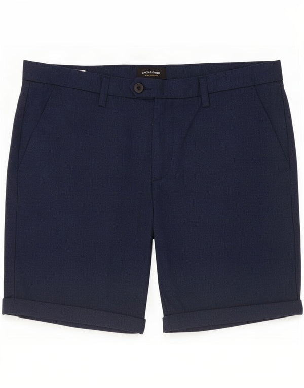Jack & Jones Pantalones cortos chinos para hombre Large W34 Poliéster azul marino